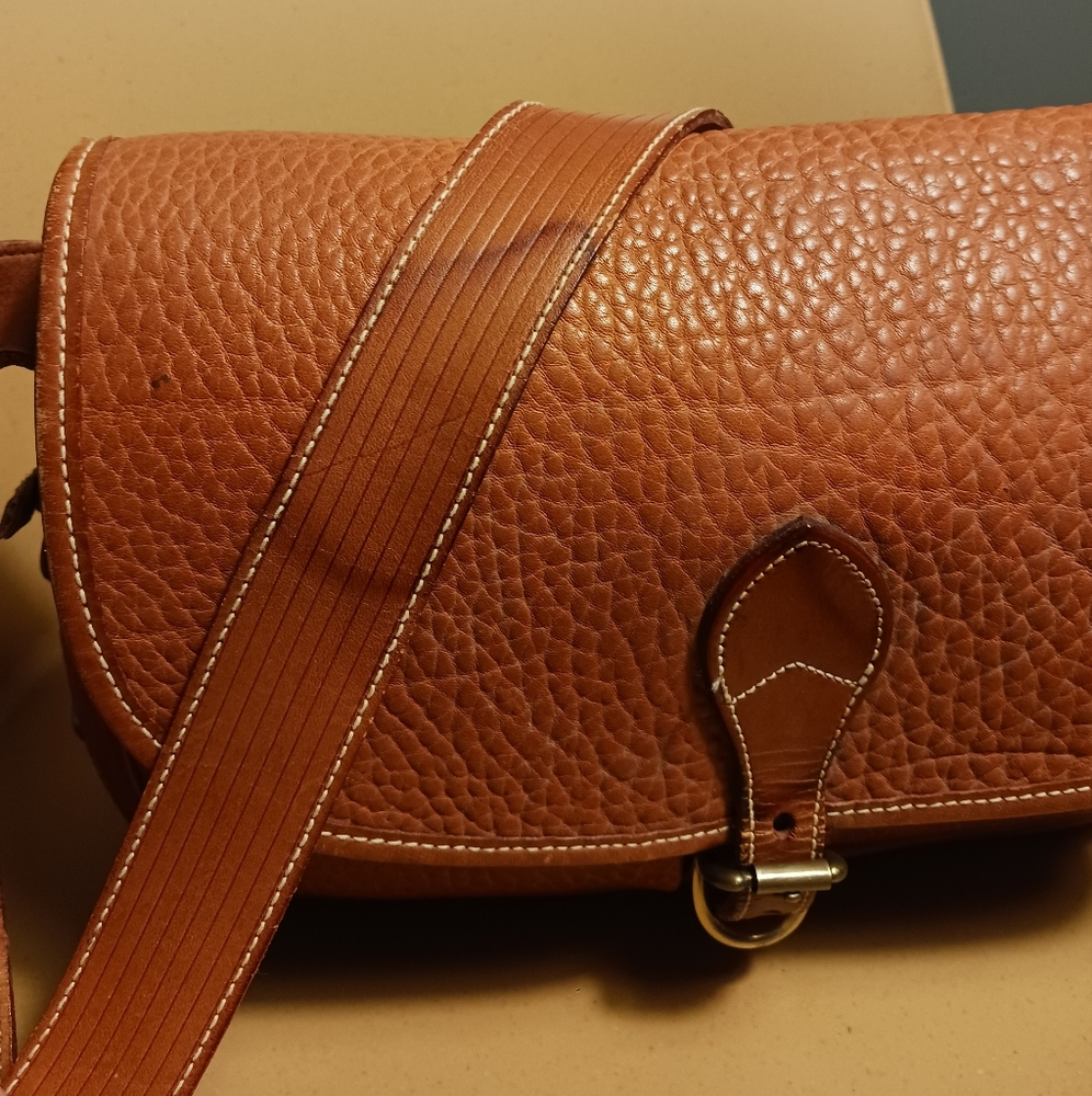 Vintage DOONEY & BOURKE Elegant Brown Leather Crossbody Bag - Picture 14 of 16
